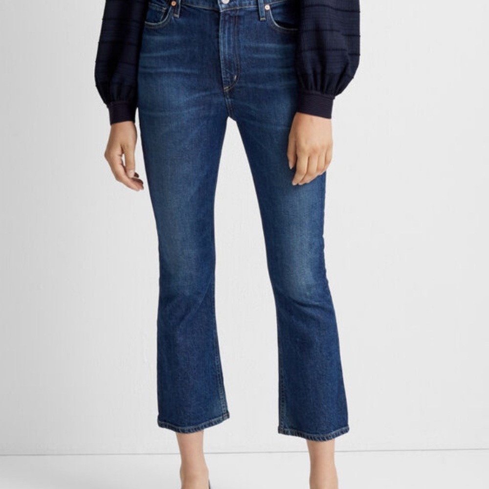 Citizens of humanity demy cropped flair medium light blue wash.